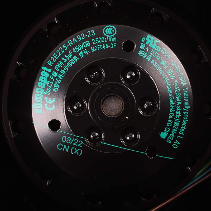 原装德国进口R2E225-RA92-23 225mm 230V 0.68A155W涡轮离心风机