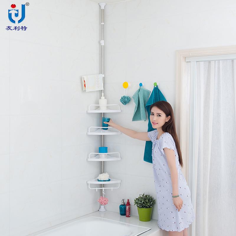 浴室置物架卫生间收纳整理架顶天立地多功能转角架层架