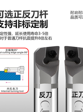钨钢抗震内孔4mm镗刀CCGT03刀杆SCLCL-C04H/C05H/C06H-SCLCR03