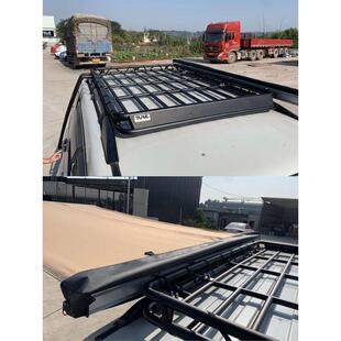 适配新帕杰罗V93改装行李架车顶框V73 V93 V97 V87不锈钢免横杆