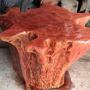 天然造型荔枝木原木根雕凳子花梨实木墩茶桌底座矮凳花架树墩凳