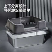 科宠半封闭猫砂盆超大号不锈钢加高防外溅开放式 不沾底宠物猫厕所