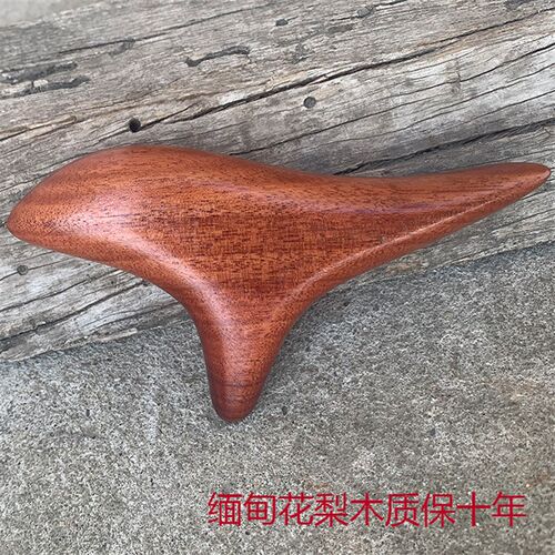 精品绿檀木大号三角雀点穴棒刮痧棒厚实款尖头按摩江苏中医院特制