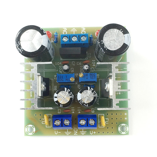 LM317+LM337正负双电源可调稳压电源板套件 负电压板 317调压散件
