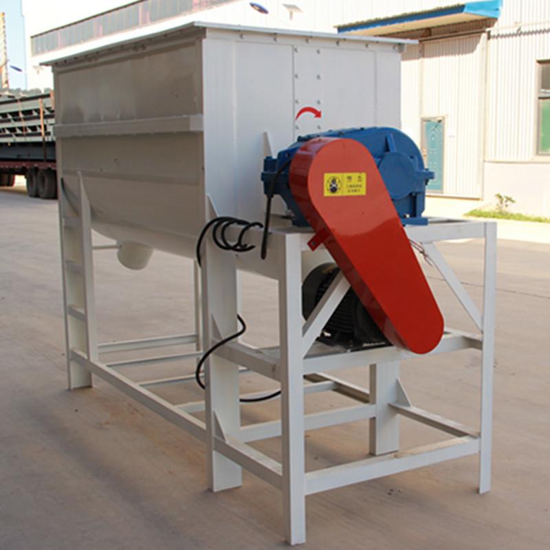 家用500公斤饲料混合机干粉饲料搅拌设备电动卧式搅拌机