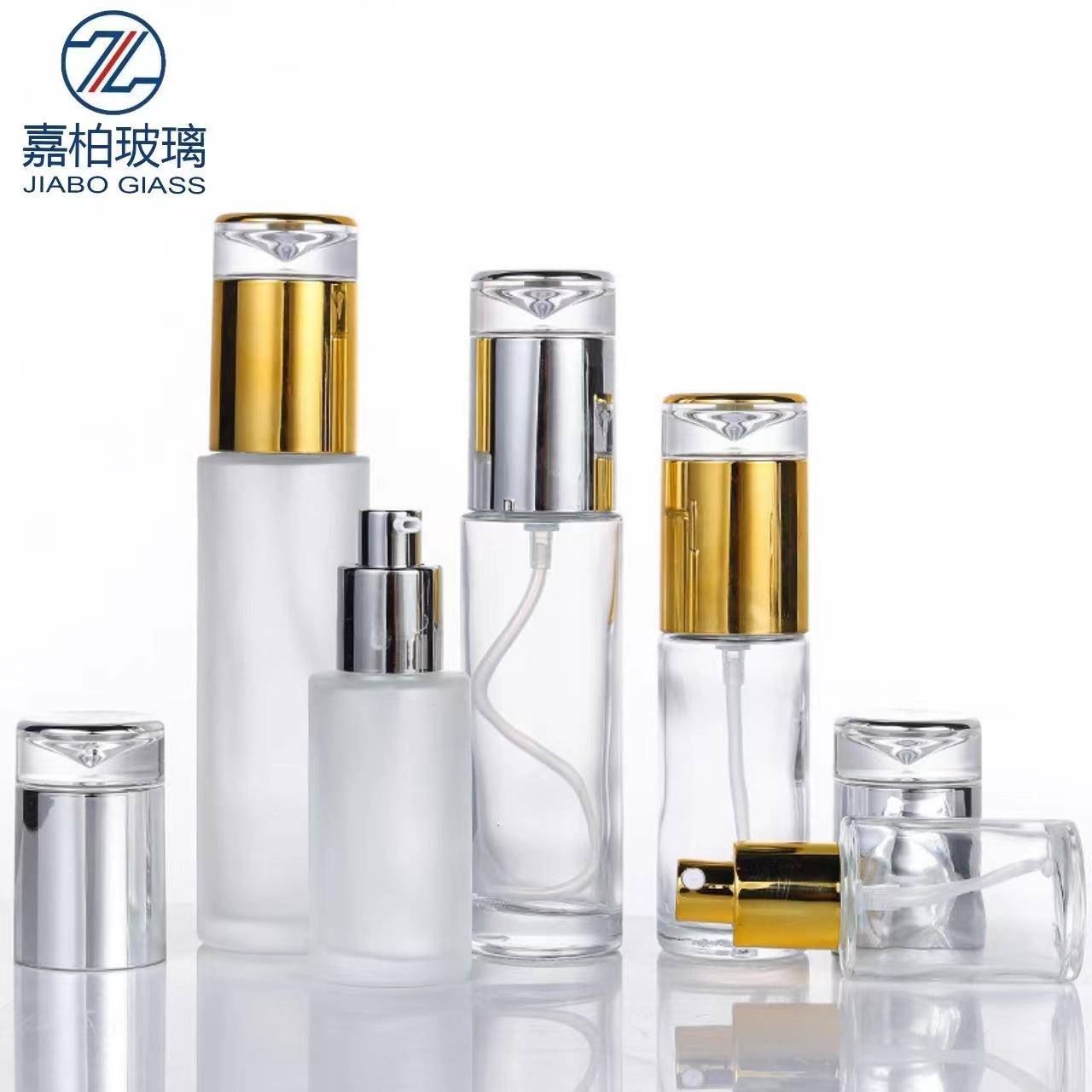 一滴水玻璃乳液瓶透明膏霜瓶100ml按压喷雾瓶粉底液精华液分装瓶