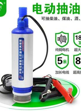 新款无刷霸王款188w大功率油水两用泵12v24v迷你抽油抽水油抽子
