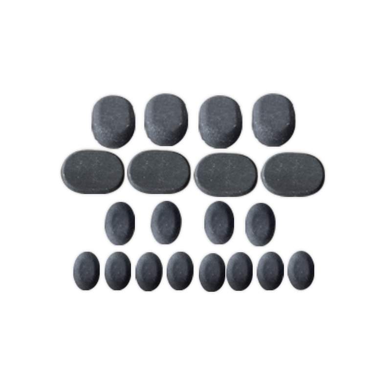 20片按摩石配6Q加热器套装 热疗石套装 促进血液循环 后背热疗