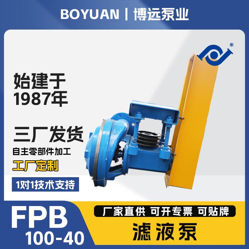FPB100-40滤液泵铸铁304气水分离罐前置过滤设备边立式脱水过滤泵