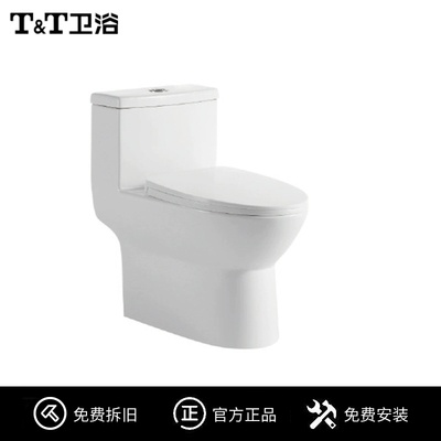 T&T卫浴浴室马桶大冲力家用卫生间节水防臭抽水坐便器3085