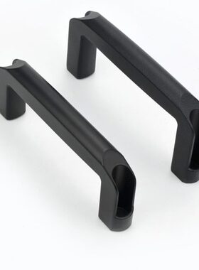 工业拉手 配电箱标准机柜门把手 U型黑色 加厚自动化明装提手LS07