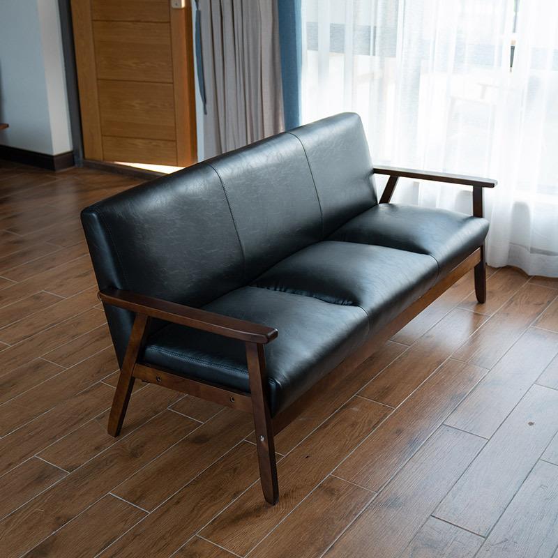 小型皮沙发简易房间单双人二人三人实木布艺简约客厅小户型小沙发