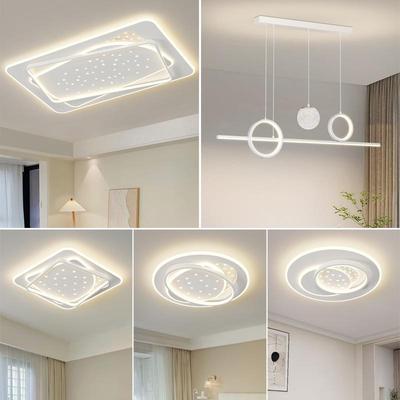 奶油风客厅吸顶灯北欧现代简约LED卧室餐厅书房全屋套餐组合灯具