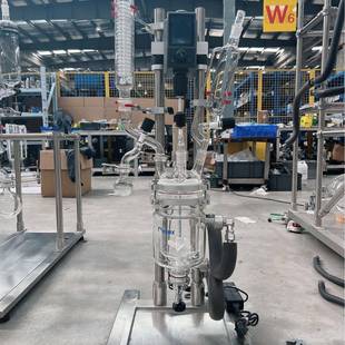 新高硼硅玻璃仪器3L双层玻璃反应釜夹套搅拌反应釜