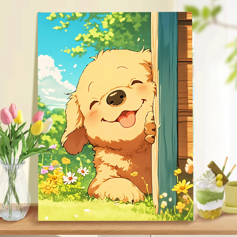 夏日时光数字油画diy填充成人