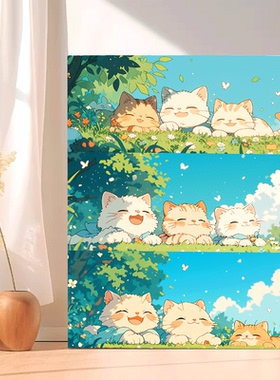 夏日暖阳数字油画diy填充成人手工风景无聊解闷填色丙烯油彩画画