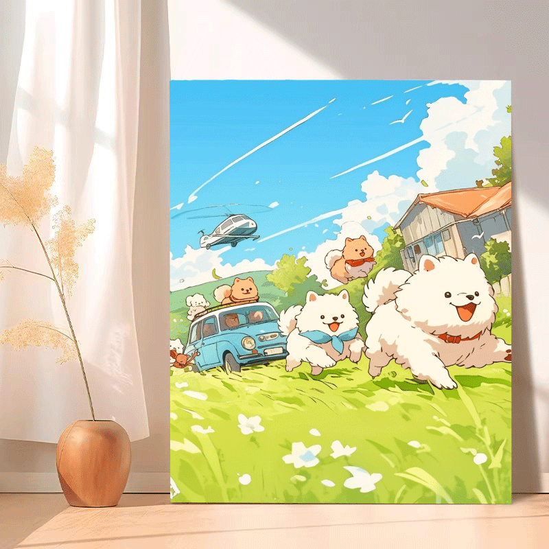 装饰画心理减压大幅新款可爱宠物