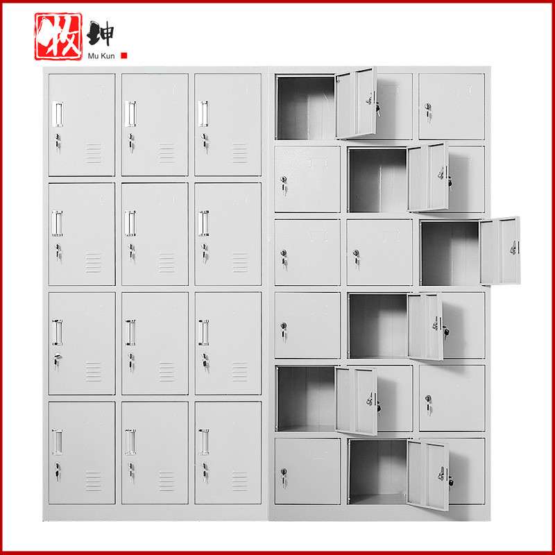 成都钢制加厚员工多门宿舍储物柜浴室换衣带锁鞋柜工厂车间更衣柜