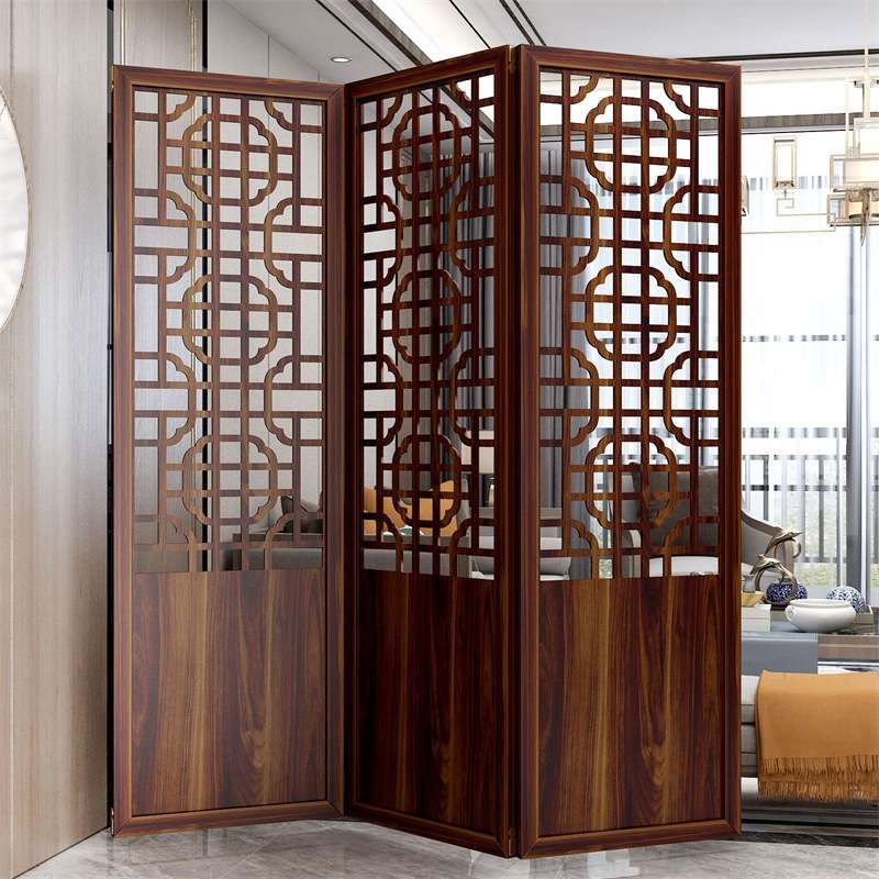屏风隔断客厅折叠移动现代中式玄关客厅卧室屏风墙实木办公室装饰