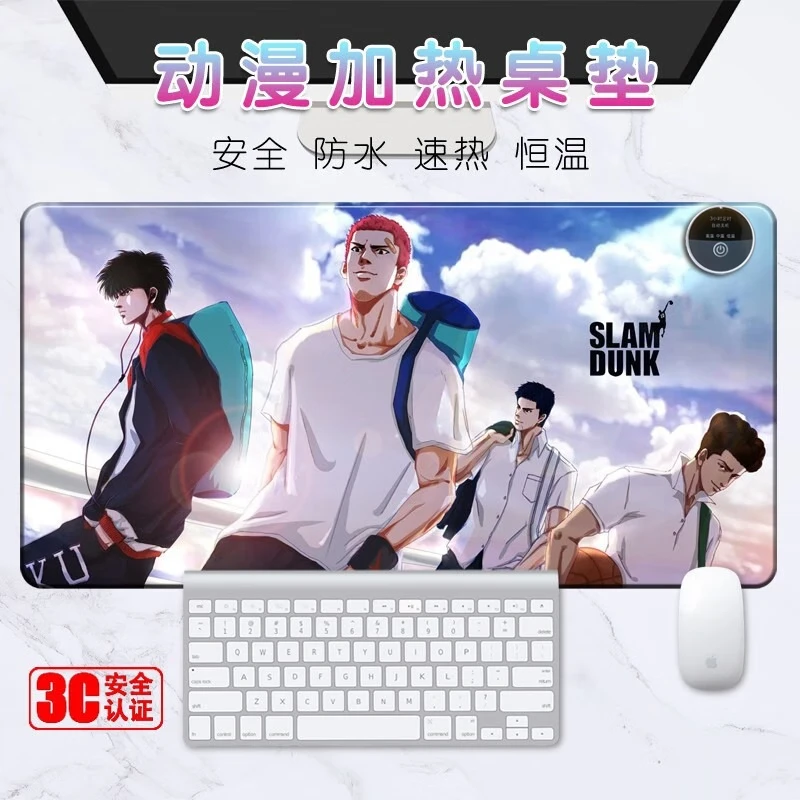 动漫加热暖桌垫办公室桌面电脑鼠标暖手二次元漫画发热暖桌宝定制