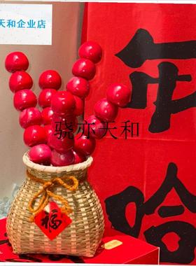 l026新年装饰拍照n道具糖葫芦桌面摆件元旦春节过年店铺氛围布置