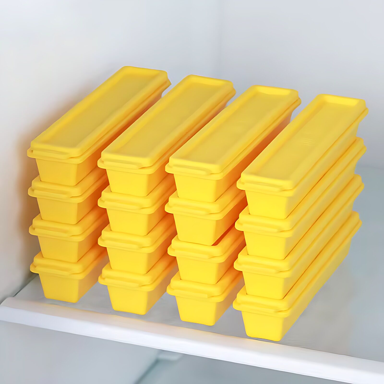 冰格模具制冰盒软长条带盖家用自制冰块盒辅食冰箱创意冻冰块神器