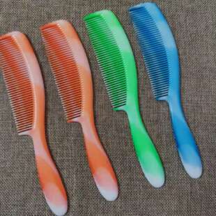 极速折不断熟胶彩色梳子家用男女老款防K静电塑料木梳长发短发彩