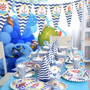 极速Ocean themek birthday party combination environmental