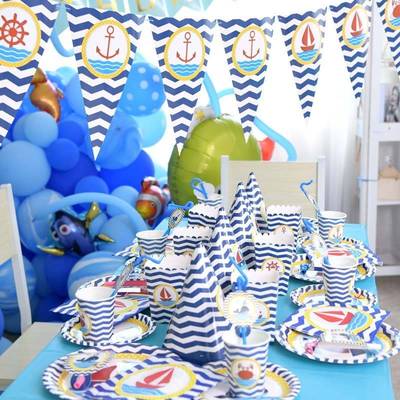 极速Ocean themek birthday party combination environmental