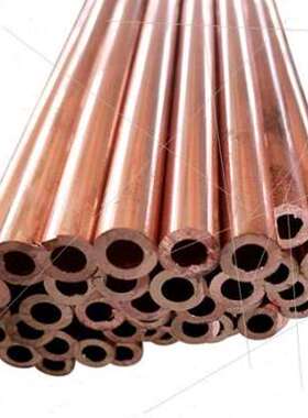 极速厂销T2紫铜管红铜h管空调铜管2224G25272830空心铜管硬直铜品