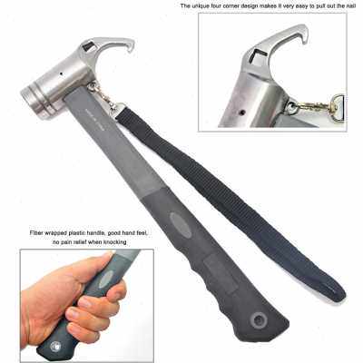 极速Outdoor Camping Tent Hamymer Carbon Steel Nail Puller Te