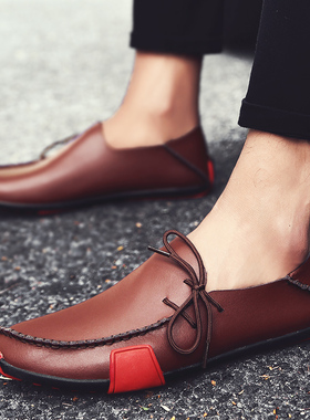 极速Men Shoes Loafers Leather Casual HShoes Handmade Moccasi