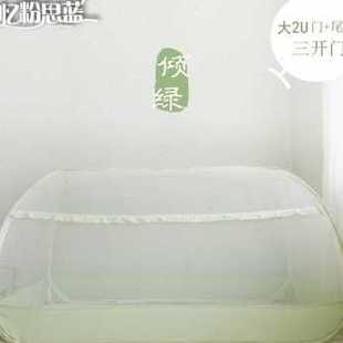 极速厂销A类学生宿舍上下铺儿童床蚊帐免安N装 可折叠母子床三门拉