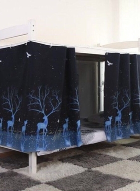 极速加厚床帘学生宿舍强全遮光布大E学寝室窗帘上铺男上下铺女帘