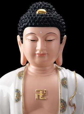 极速宝成佛具汉白玉m石雕释迦摩尼佛像释迦牟尼佛居家供奉摆件三