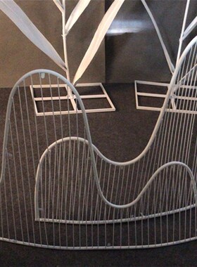 极速新款铁艺道具半壁江山两件套波E浪路引摆件迎宾区装饰婚礼通