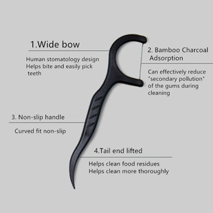 wire floss dental 极速Finec charcoal stick bamboo