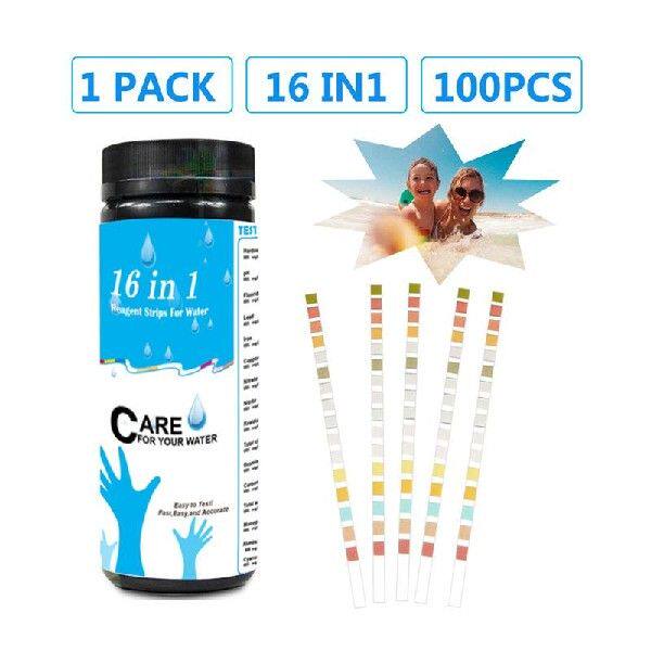 极速100pcs Water Test Strip 16 In 1 Water TestingU Kits Kits