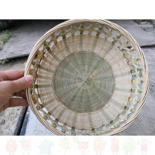 极速天然竹e艺品竹编水果篮竹篮果盘收纳篮鸡蛋蓝子纯手工无漆竹