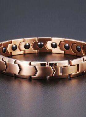 正品钛钢锗石磁手链男女