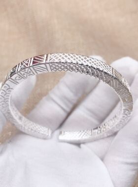 定制足银999雪花四方民族