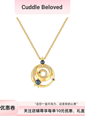 S925纯银量子纠缠项链女款2024新款高级感轻奢小众银配饰锁骨链女