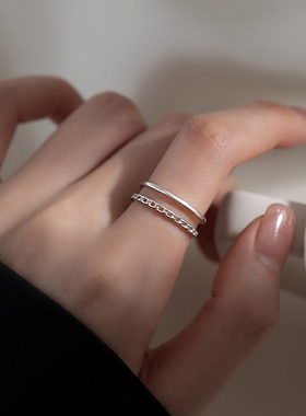 【巷南】925纯银双层戒指