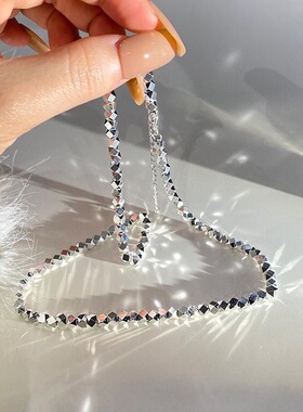 足银990新款碎银几两纯银项链 项链女年2024新款18克左右