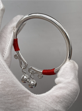 纯银工匠佰福缘足999手镯