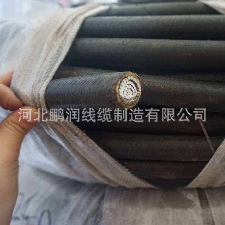BLX35铝芯橡胶绝缘电缆黑色麻皮线户外防水橡套线35mm2电力电缆