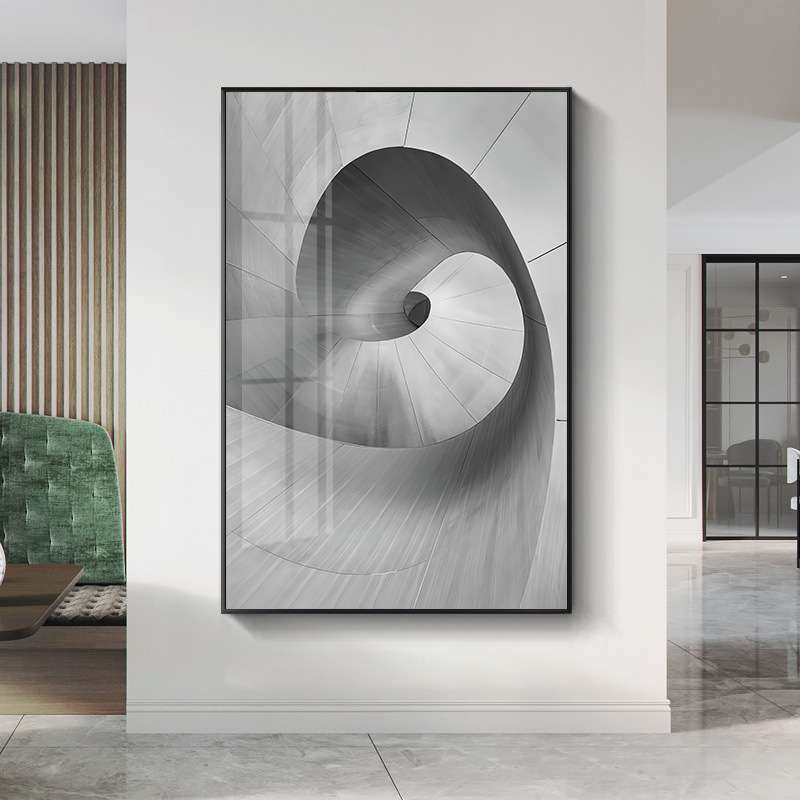 现代简约工业风客厅装饰画简约玄关过道走廊挂画建筑空间壁画挂画图片