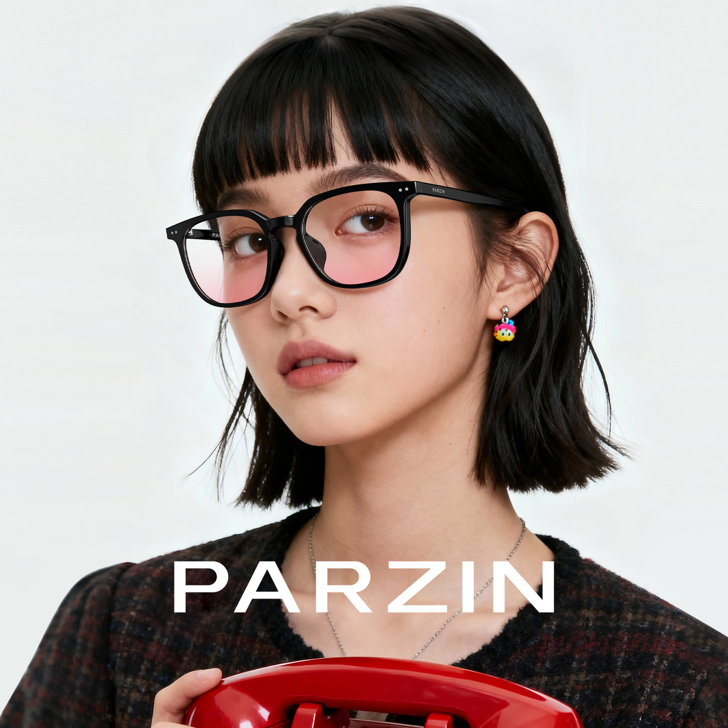 帕森26年新款TR方框腮红太阳镜女 素颜防紫外线墨镜男PZ31130