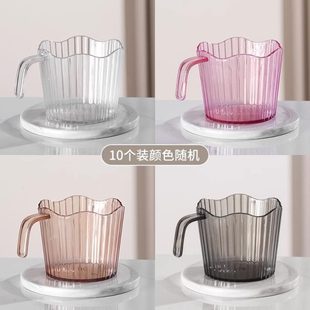 托杯套杯隔热家用加厚一次性纸杯水透明塑料杯通用茶托防烫开创意