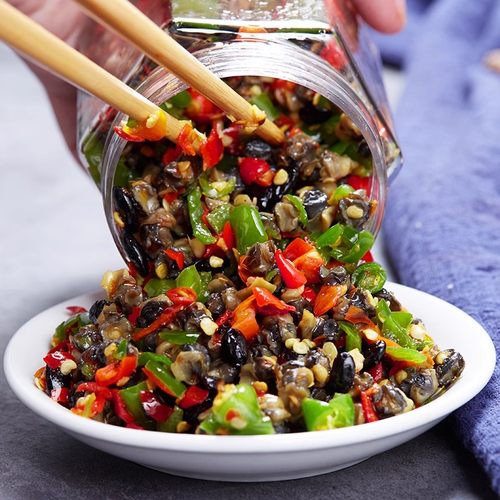湖南特产彩椒螺蛳肉下饭菜农家手工自制香辣田螺肉拌饭咸菜